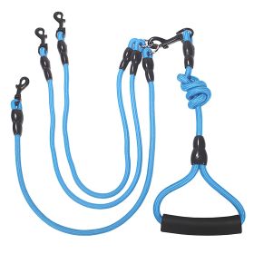 3 Dog Leash Traction Rope Walking Training Lead with Padded Handle 4.6ft 360wivel No-Tangle