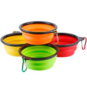 4 Pack Silicone Collapsible Pet Bowls BPA Free with Carabiner Clips for Travel