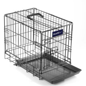 18 Inch Folding Metal Dog Crate with Single Door and Easy Setup