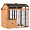 7 x 5 Foot Extra Large Wooden Dog House with Platform and Storage