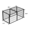48" Dog Cage, Dog KennelforMedium Dogs Puppy Dog Playpen with Top, Pet CageforIndoor Black