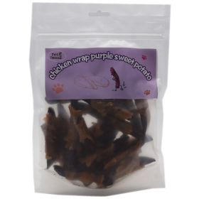 Chicken Wrapped Purple Sweet Potato Dog Treats Soft Chews for Small Medium and Large Dogs