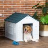 Water Resistant Plastic Dog House for Small and Medium Dogs