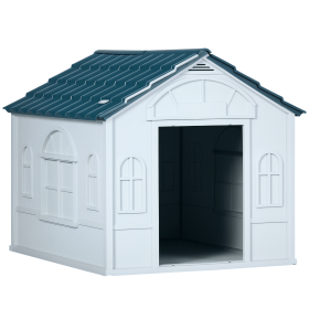Water Resistant Plastic Dog House for Small and Medium Dogs