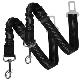 2 Pack Adjustable Pet Car Seat Belts with Harness for Small and Medium Dogs