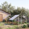 10' x 26' x 6.5' Large Metal Chicken Coop with Run, Walk-in Poultry Cage Hen Playpen House with Cover & Lockable Door for Farm Backyard, Silver
