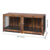 75 Inch Extra Large Double Dog Crate Furniture with Divider and Double Doors