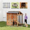 7 x 5 Foot Extra Large Wooden Dog House with Platform and Storage