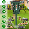 5 Mode Solar Animal Repeller with PIR Sensor and USB Rechargeable Battery