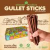 Gullet Sticks 24 Count 100% Natural Beef Esophagus Dog Chews 6” Premium Dog Treats for Training Puppies & Adults Zero Filler or Preservatives