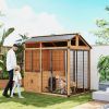 7 x 5 Foot Extra Large Wooden Dog House with Platform and Storage
