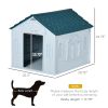Water Resistant Plastic Dog House for Small and Medium Dogs
