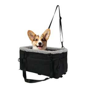 Small Dog Car Seat with Harness and Cotton Velvet Cushion for Dogs