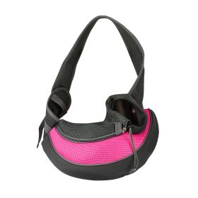 Adjustable Padded Pet Sling Carrier for Small Dogs with Breathable Shoulder Strap (Option: Pink_S)