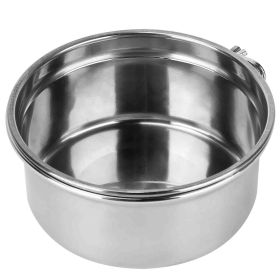Stainless Steel Hanging Dog Bowl with Detachable Clamp Holder for Crates (Option: eederS)