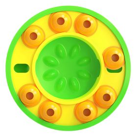 Interactive Dog Puzzle Feeder Slow Feeding Bowl with Treat Dispensing for Mental Enrichment (Option: yGreen)