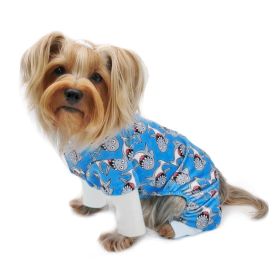 Ultra Soft Plush Minky Silly Sharks Pajamas (Option: S)