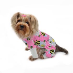 Ultra Soft Plush Minky Bumblebee & Flower Pajamas (Option: S)