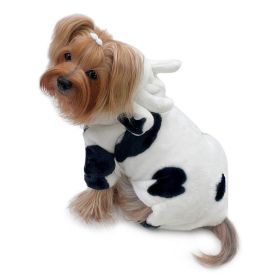 Ultra Plush Moo Cow Hooded Pajamas (Option: S)
