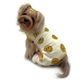 Ultra Plush Happy Face Front Sleeveless Pajamas (Option: S)