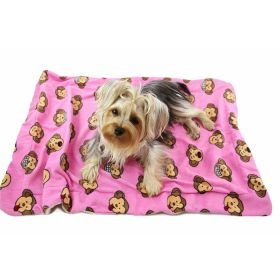 Silly Monkey Ultra (Option: Plush Blanket  Pink  S)