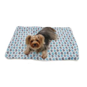 Blue & Gray Hearts Fleece/Plush Blanket (Option: )