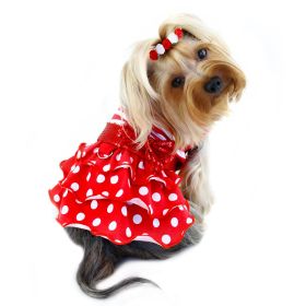 Sparkling Bow Ruffle Layered Dress (Option: S)