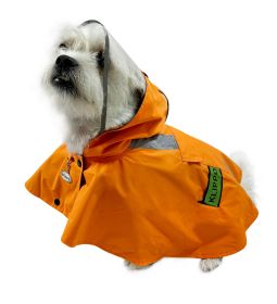 Clear View Poncho Raincoat with Reflective Stripes (Option: XS)