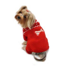 Candy Cane Bone Holiday Sweater Bodysuit (Option: S)