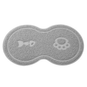 Non Slip Pet Bowl Mat with Paw Cleaning Placemat for Dogs (Option: o8_Grey)