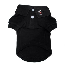 Solid Dog Polo Shirt (Color: Jet Black, size: small)