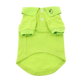 Solid Dog Polo Shirt (Color: Green Flash, size: small)