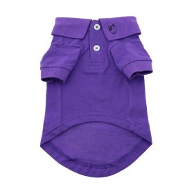 Solid Dog Polo Shirt (Color: Ultra Violet, size: small)