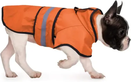 Reflective Dog Raincoat Hooded Slicker Poncho for Small to X-Large Dogs and Puppies; Waterproof Dog Clothing (Color: Safety Orange, size: small)